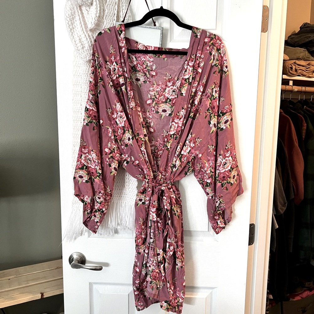 Floral Print‎ Kimono Robe